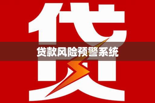 甘谷贷款风险预警系统