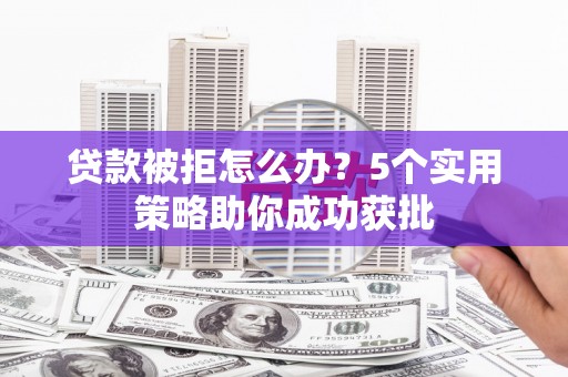 鸡冠贷款被拒怎么办？5个实用策略助你成功获批