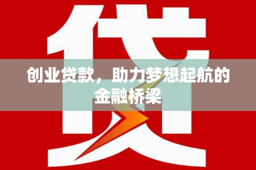 清流创业贷款，助力梦想起航的金融桥梁