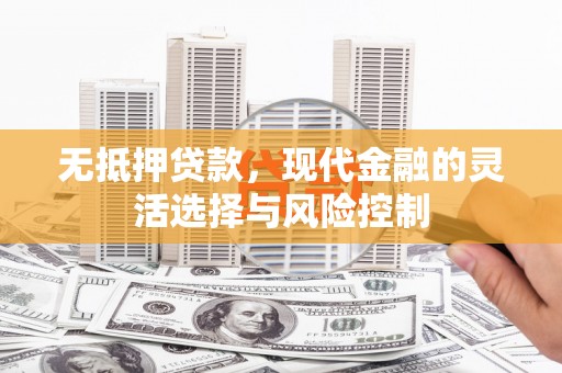 南康无抵押贷款，现代金融的灵活选择与风险控制