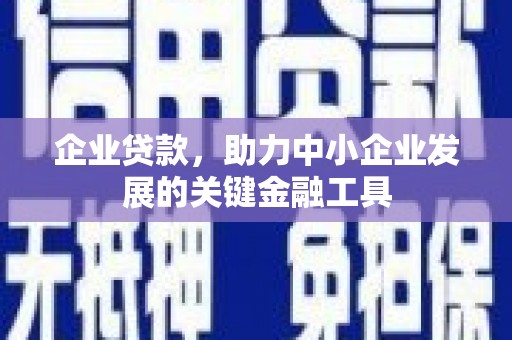 琼结企业贷款，助力中小企业发展的关键金融工具