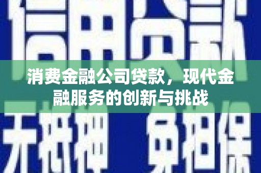 蒸湘消费金融公司贷款，现代金融服务的创新与挑战
