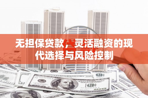 沙坡头无担保贷款，灵活融资的现代选择与风险控制