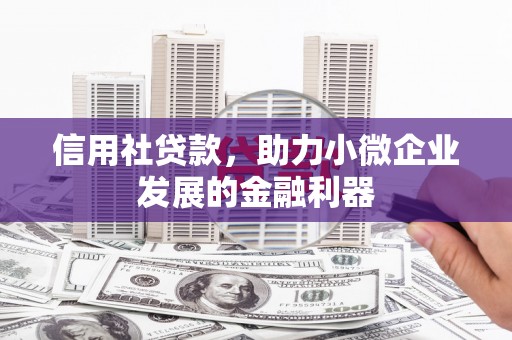 外埔信用社贷款，助力小微企业发展的金融利器