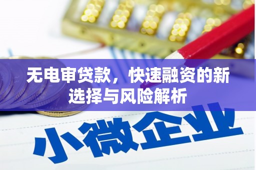 安次无电审贷款，快速融资的新选择与风险解析