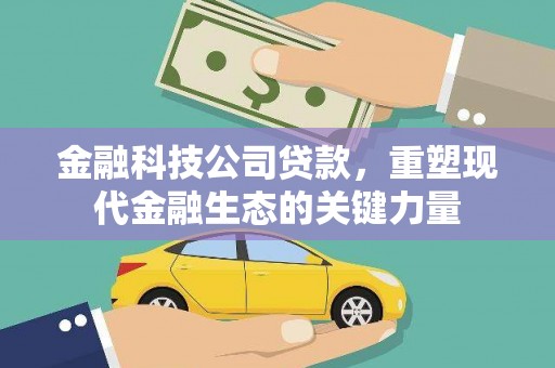 东区金融科技公司贷款，重塑现代金融生态的关键力量